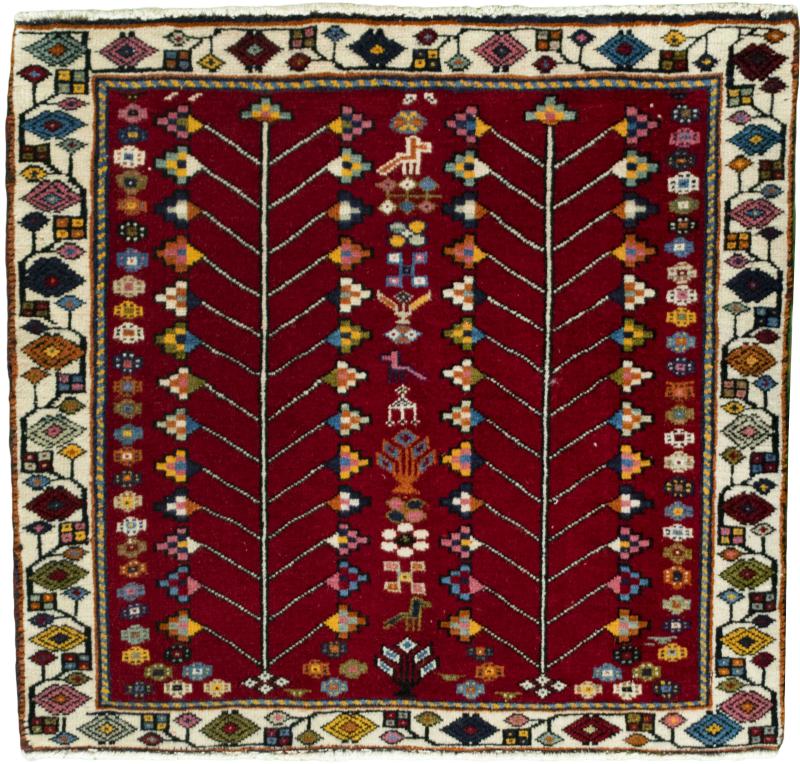 Perzisch tapijt Shiraz 67x70 67x70, Perzisch tapijt Handgeknoopte
