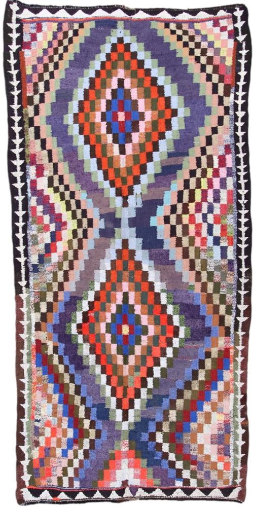 Persisk tæppe Kelim Fars Antikke 314x144 314x144, Persisk tæppe Håndvævet