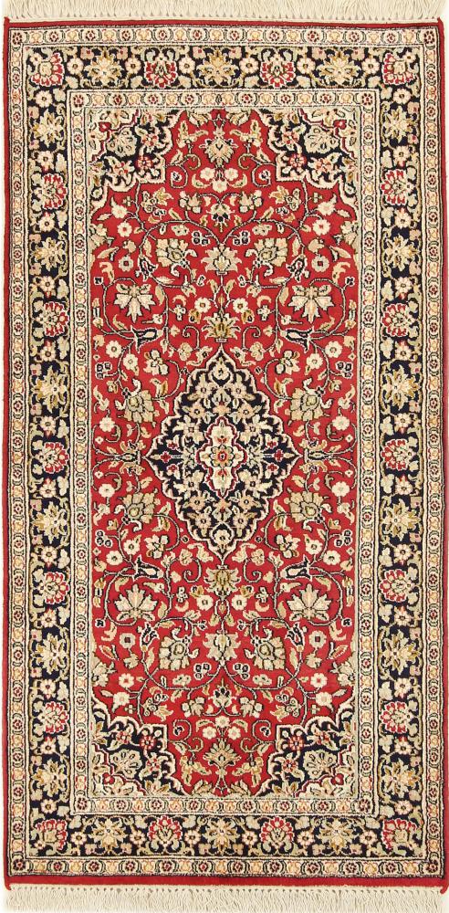 Ινδικό χαλί Kashmir μετάξι 126x65 126x65, Περσικό χαλί Οι κόμποι έγιναν με το χέρι