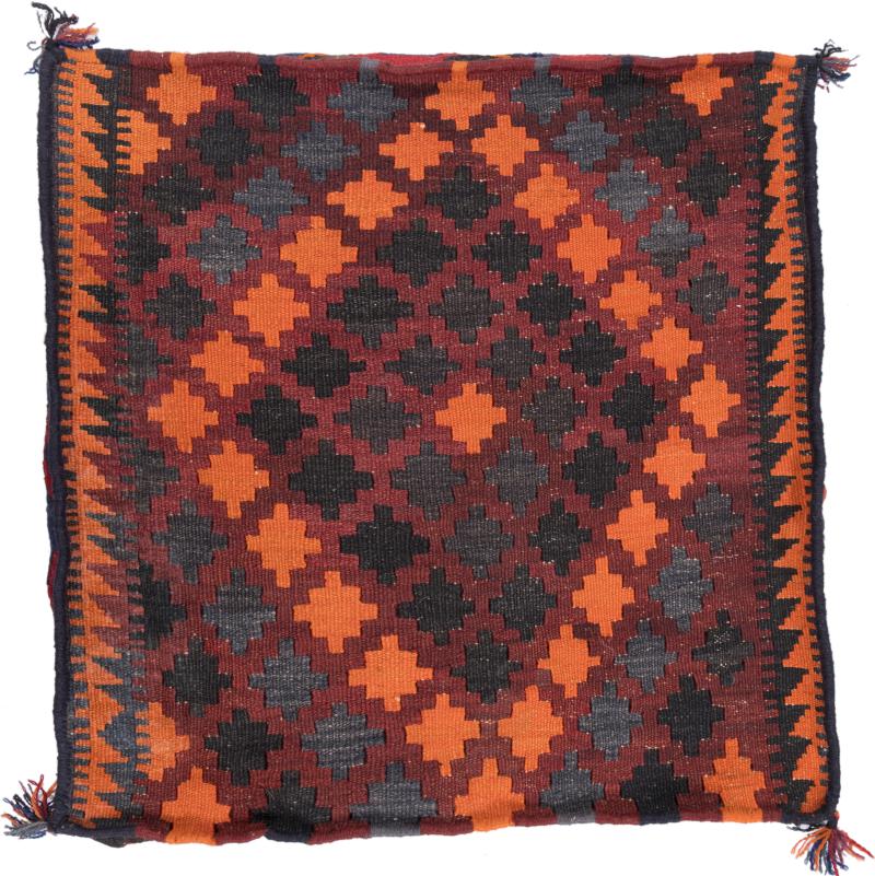 Afghanischer Teppich Kelim Afghan Kissenbezug 60x60 60x60, Perserteppich Handgeknüpft