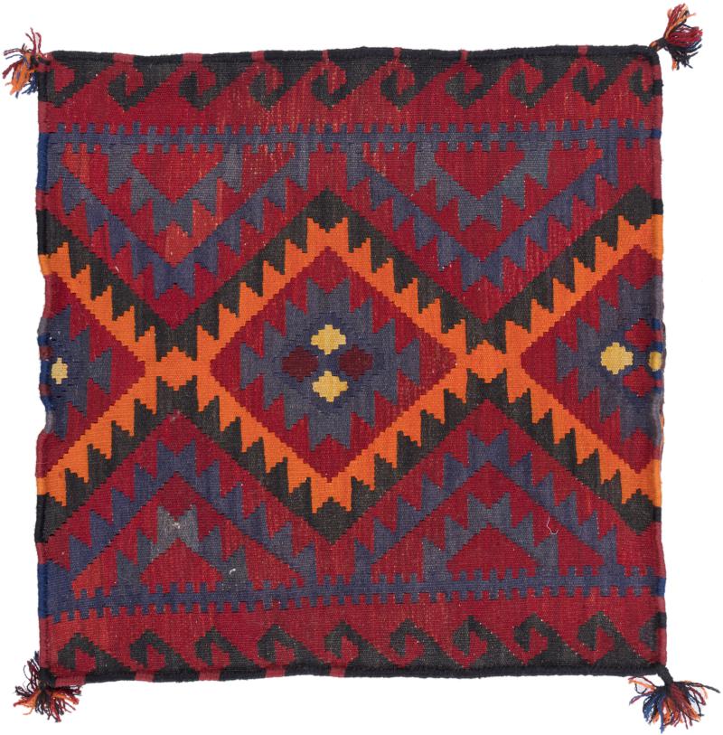 Afghan rug Kilim Afghan Cushion Cover 60x60 60x60, Persian Rug Knotted by hand