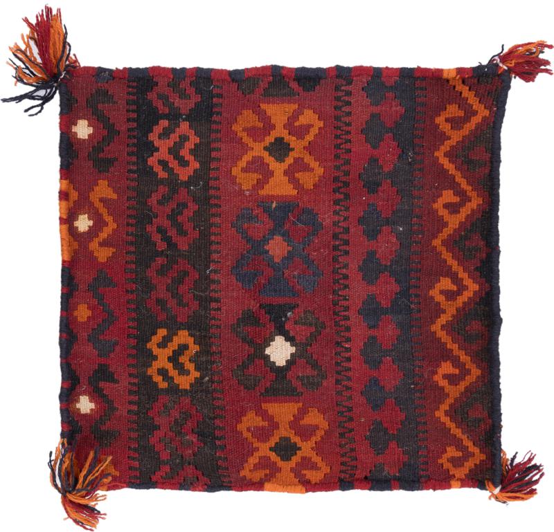Afghan rug Kilim Afghan Cushion Cover 40x40 40x40, Persian Rug Knotted by hand