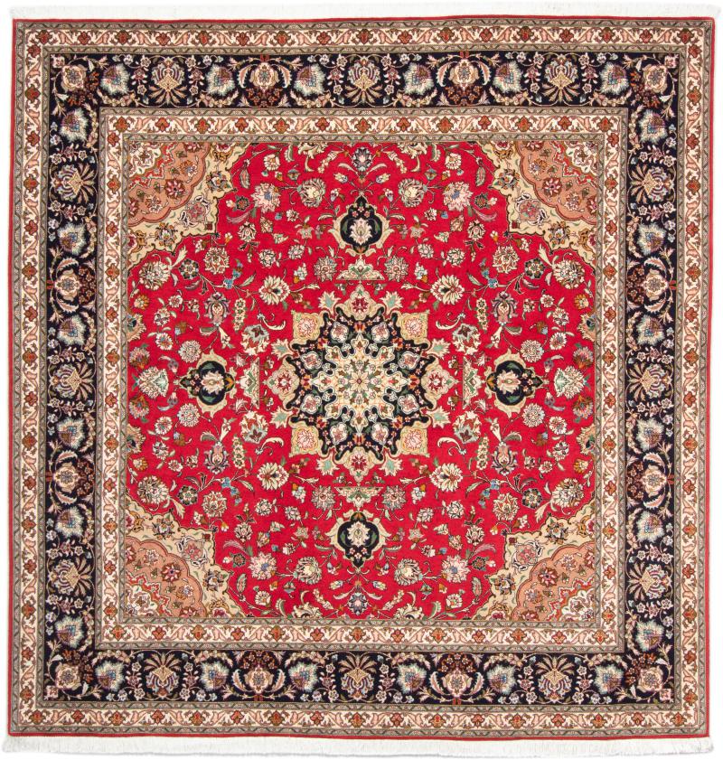 Tapete persa Tabriz 50Raj 209x199 209x199, Tapete persa Atado à mão