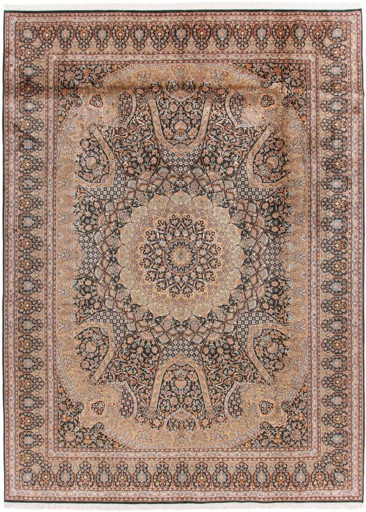 Tapis indien Cachemire Soie 336x245 336x245, Tapis persan Noué à la main