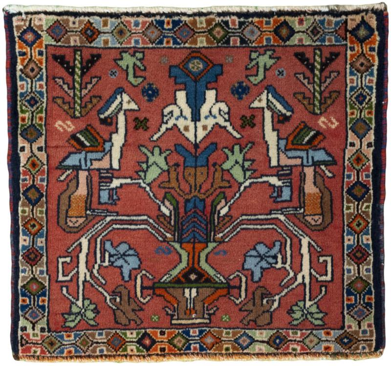 Tappeto persiano Shiraz 56x61 56x61, Tappeto persiano Annodato a mano