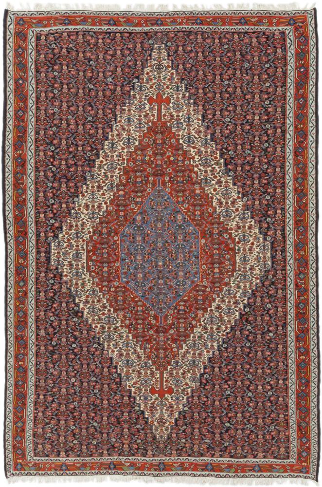 Tapete persa Kilim Fars Senneh 305x206 305x206, Tapete persa Atado à mão