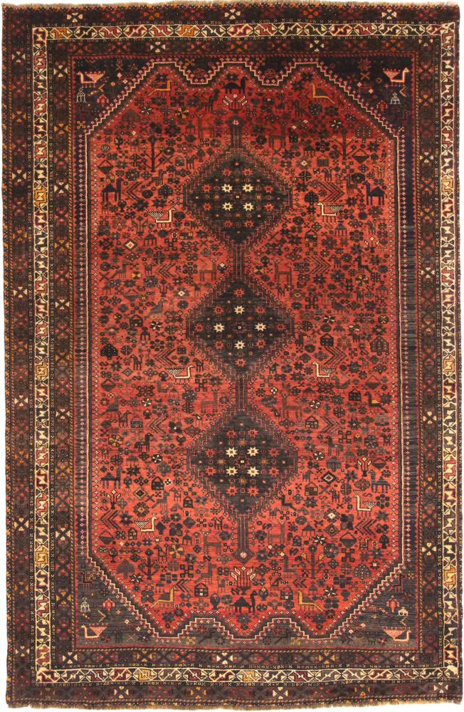 Tapete persa Shiraz 296x191 296x191, Tapete persa Atado à mão