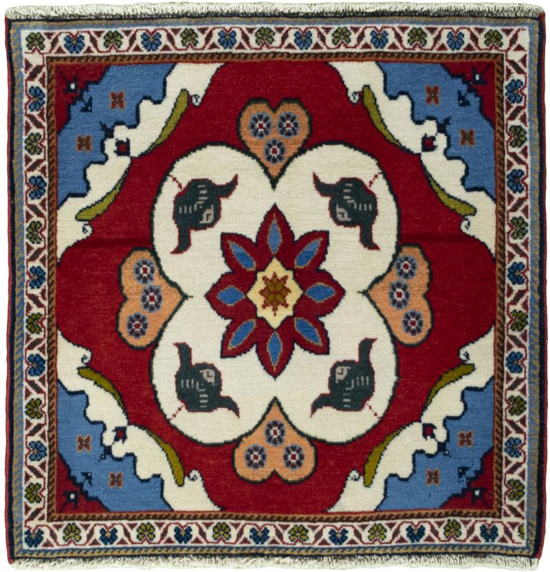 Persian Rug Shiraz 61x62 61x62, Persian Rug Knotted by hand
