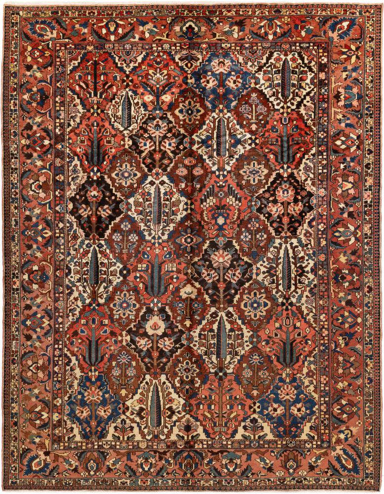 Tapis persan Bakhtiar Ancien 408x318 408x318, Tapis persan Noué à la main