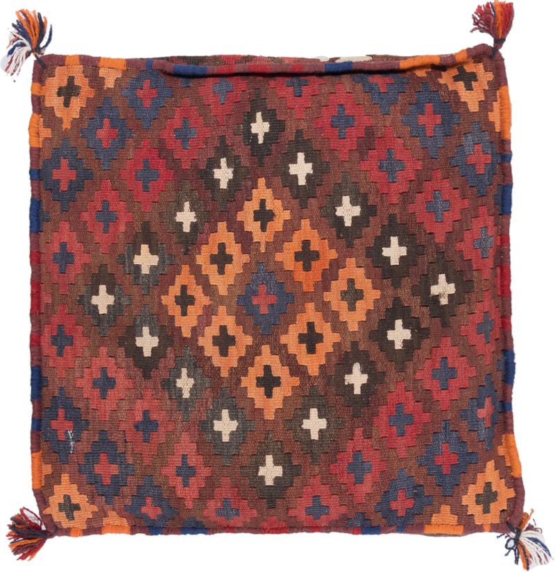 Afghanska mattan Kilim Afghan Kuddfodral 40x40 40x40, Persisk matta Knuten för hand