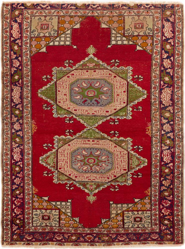  Turkey Anatolia Old 5'6"x4'1" 5'6"x4'1", Persian Rug Knotted by hand