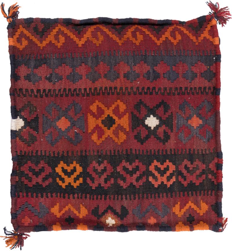 Afghan rug Kilim Afghan Cushion Cover 40x40 40x40, Persian Rug Knotted by hand