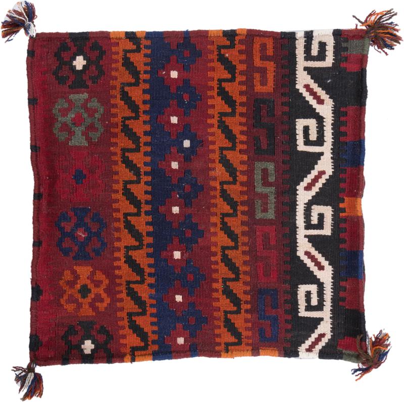 Afghan rug Kilim Afghan Cushion Cover 40x40 40x40, Persian Rug Knotted by hand