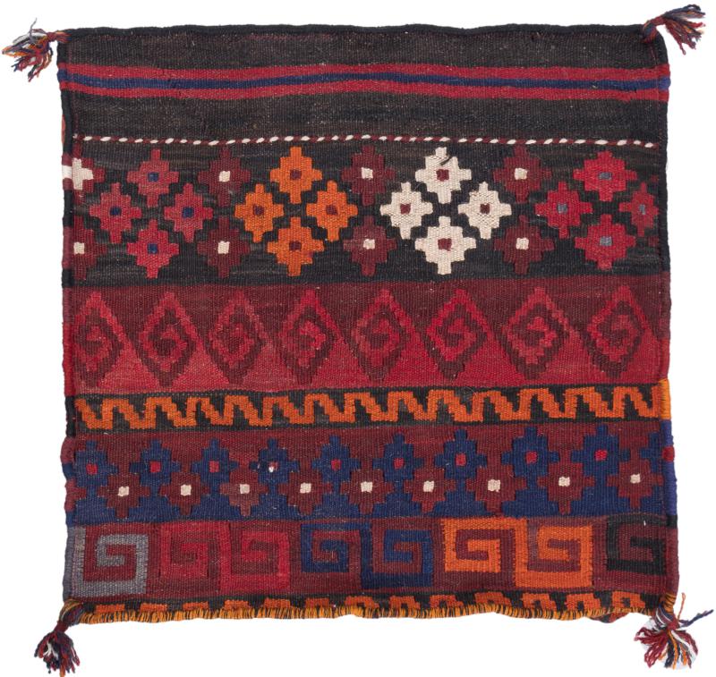 Afghan rug Kilim Afghan Cushion Cover 40x40 40x40, Persian Rug Knotted by hand