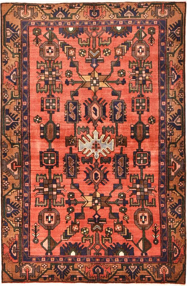 Persian Rug Nahavand 6'6"x4'1" 6'6"x4'1", Persian Rug Knotted by hand