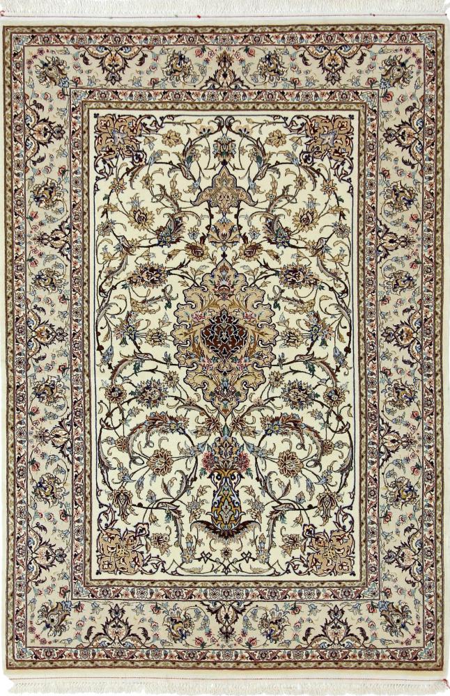 Tapete persa Isfahan Fio de Seda 196x133 196x133, Tapete persa Atado à mão