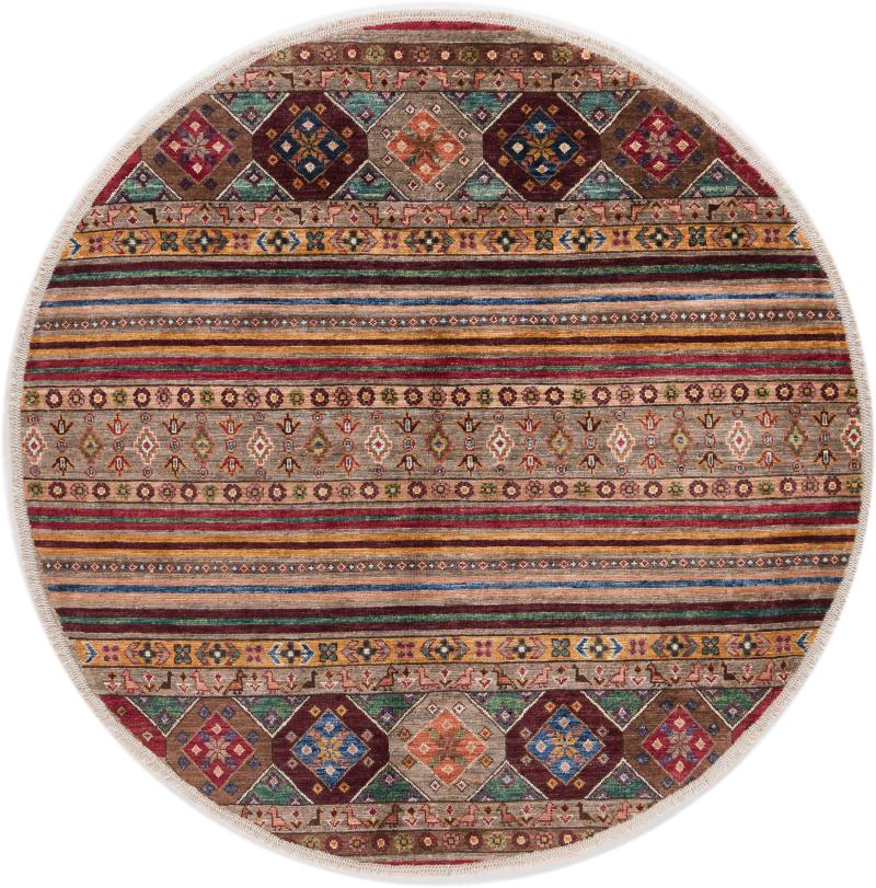 Afghaans tapijt Arijana Shaal 147x146 147x146, Perzisch tapijt Handgeknoopte