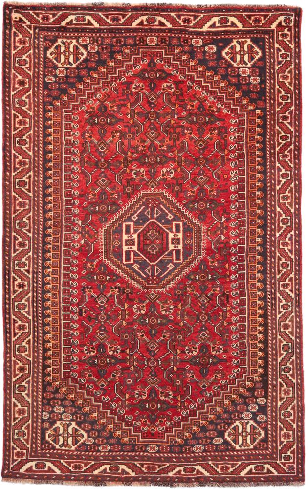 Persisk tæppe Shiraz 261x163 261x163, Persisk tæppe Knyttet i hånden