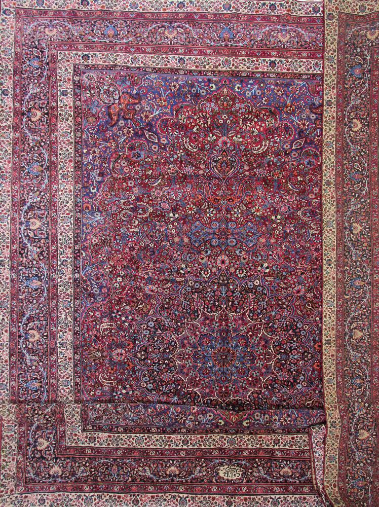Tapis persan Mahvelat Antique 568x345 568x345, Tapis persan Noué à la main