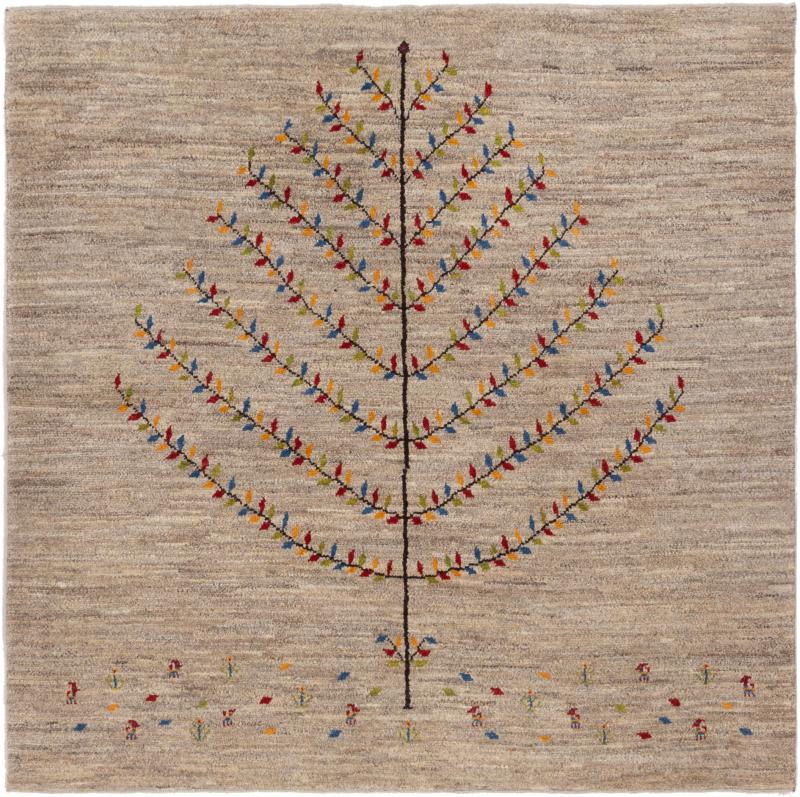 Persian Rug Persian Gabbeh Nomad 196x194 196x194, Persian Rug Knotted by hand