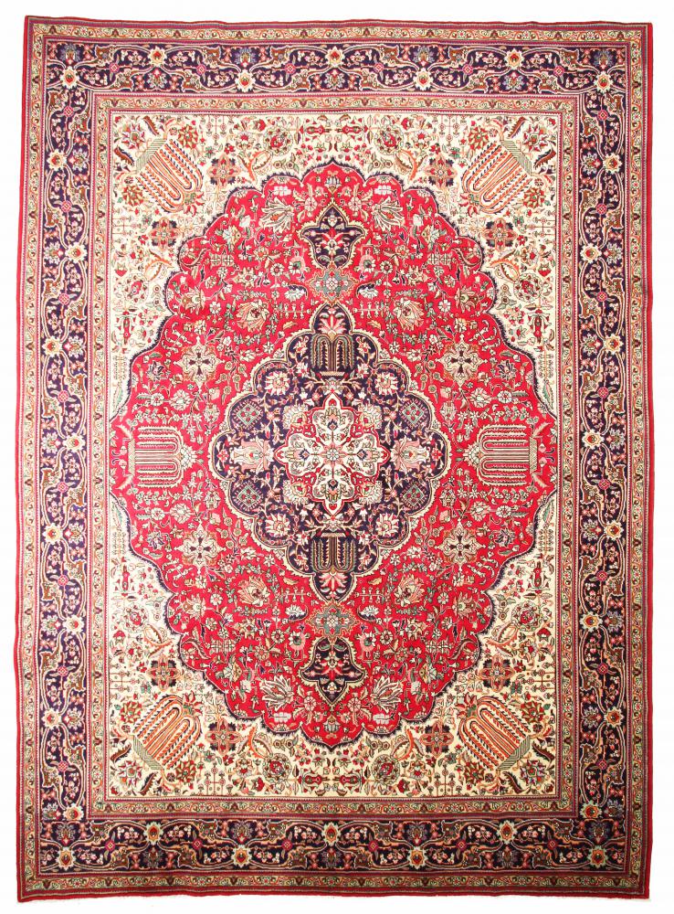 Tapete persa Tabriz 411x303 411x303, Tapete persa Atado à mão