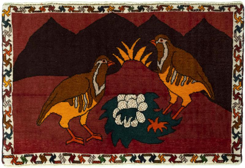 Tapis persan Shiraz 63x93 63x93, Tapis persan Noué à la main