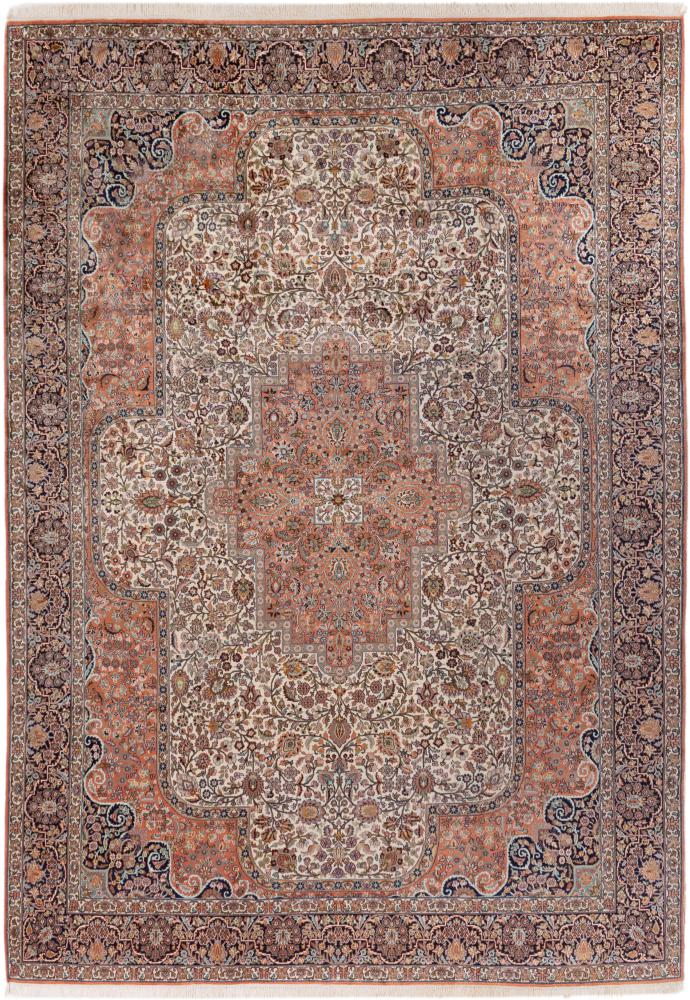 Indischer Teppich Kaschmir Seide 342x243 342x243, Perserteppich Handgeknüpft