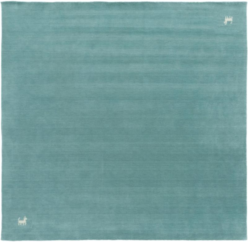 Tapis indien Loom Gabbeh Mint 100x100 100x100, Tapis persan Loom-noué