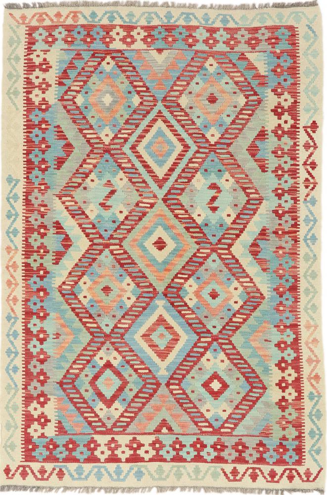 Αφγανικό χαλί Κιλίμ Afghan 190x125 190x125, Περσικό χαλί Οι κόμποι έγιναν με το χέρι