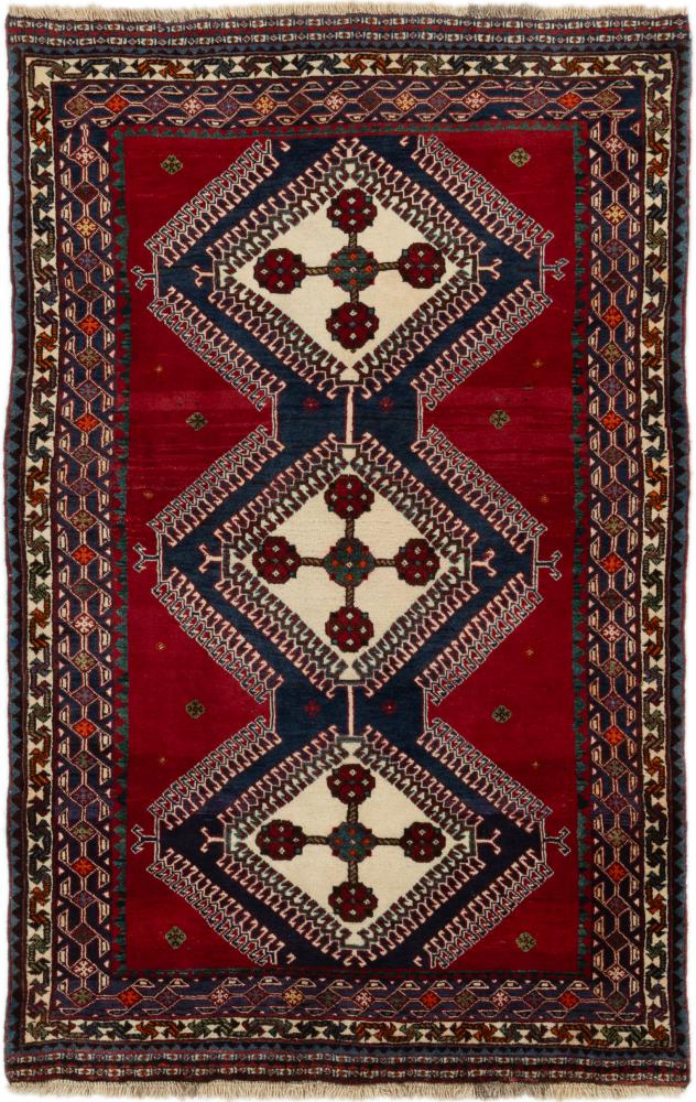 Persian Rug Persian Gabbeh 7'1"x4'4" 7'1"x4'4", Persian Rug Knotted by hand