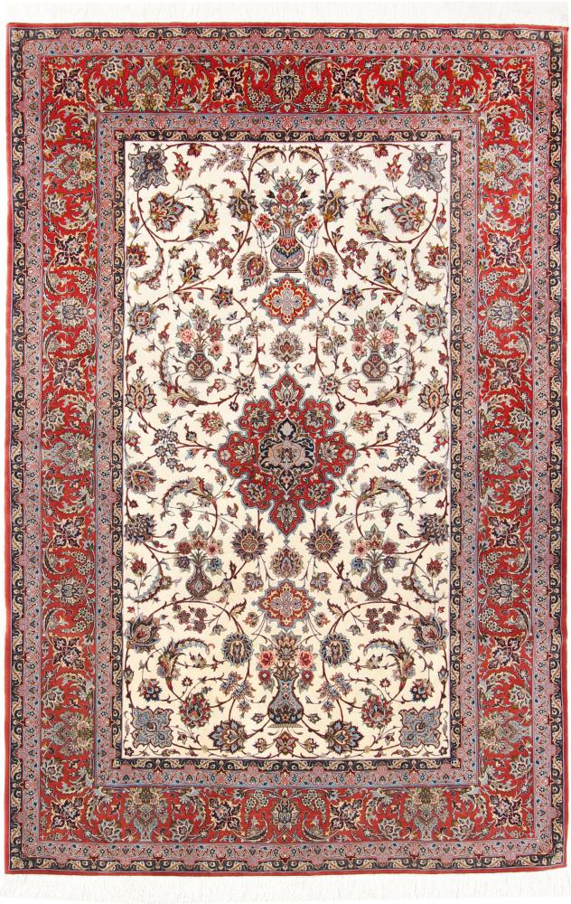 Tapete persa Isfahan Fio de Seda 238x158 238x158, Tapete persa Atado à mão