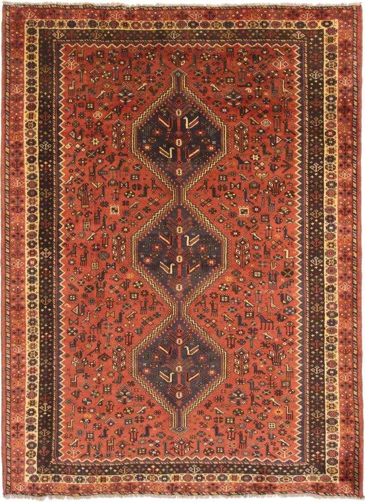 Persisk tæppe Shiraz 279x207 279x207, Persisk tæppe Knyttet i hånden