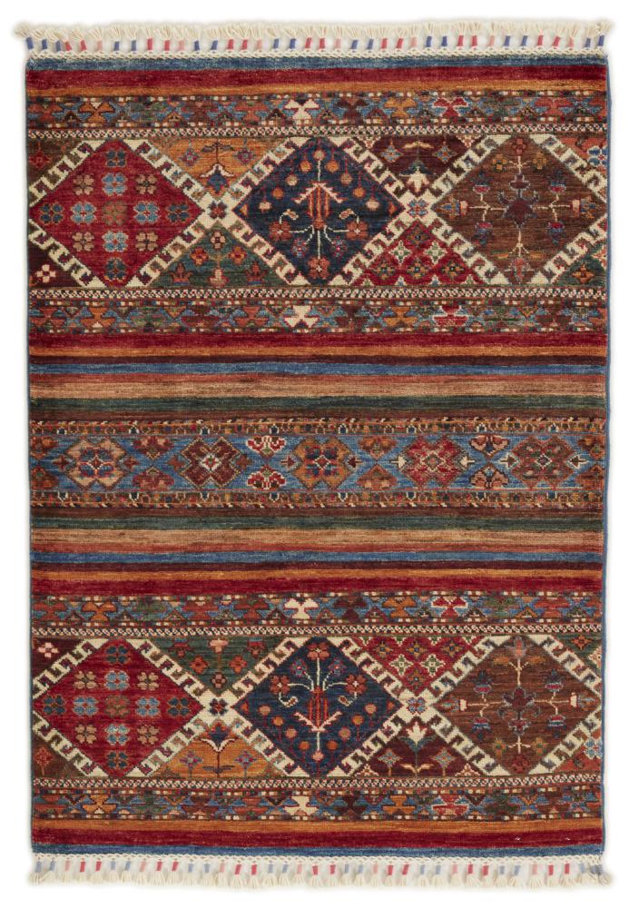 Pakistani rug Arijana Shaal 4'0"x2'11" 4'0"x2'11", Persian Rug Knotted by hand