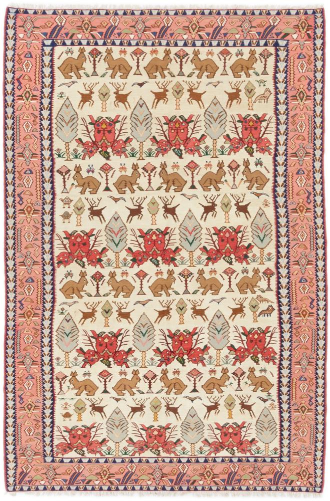 Tapete persa Kilim Fars Senneh 256x169 256x169, Tapete persa Atado à mão