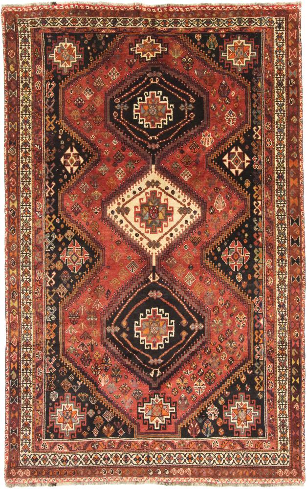Persian Rug Shiraz 266x169 266x169, Persian Rug Knotted by hand