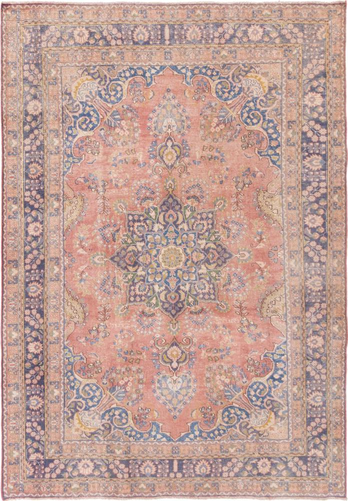 Persian Rug Vintage 9'3"x6'5" 9'3"x6'5", Persian Rug Knotted by hand