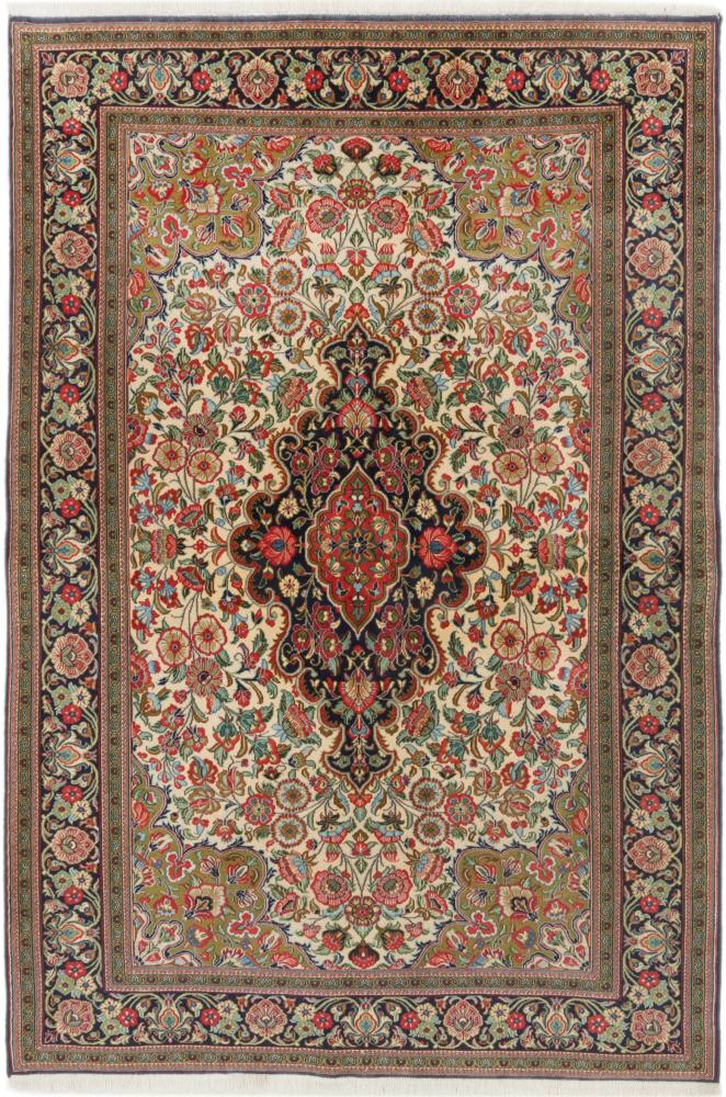 Tapis persan Ghom 218x146 218x146, Tapis persan Noué à la main