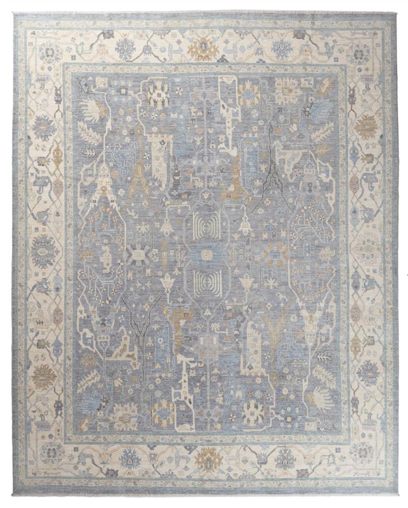 Alfombra afgana Usak Ozbeki 451x361 451x361, Alfombra persa Anudado a mano