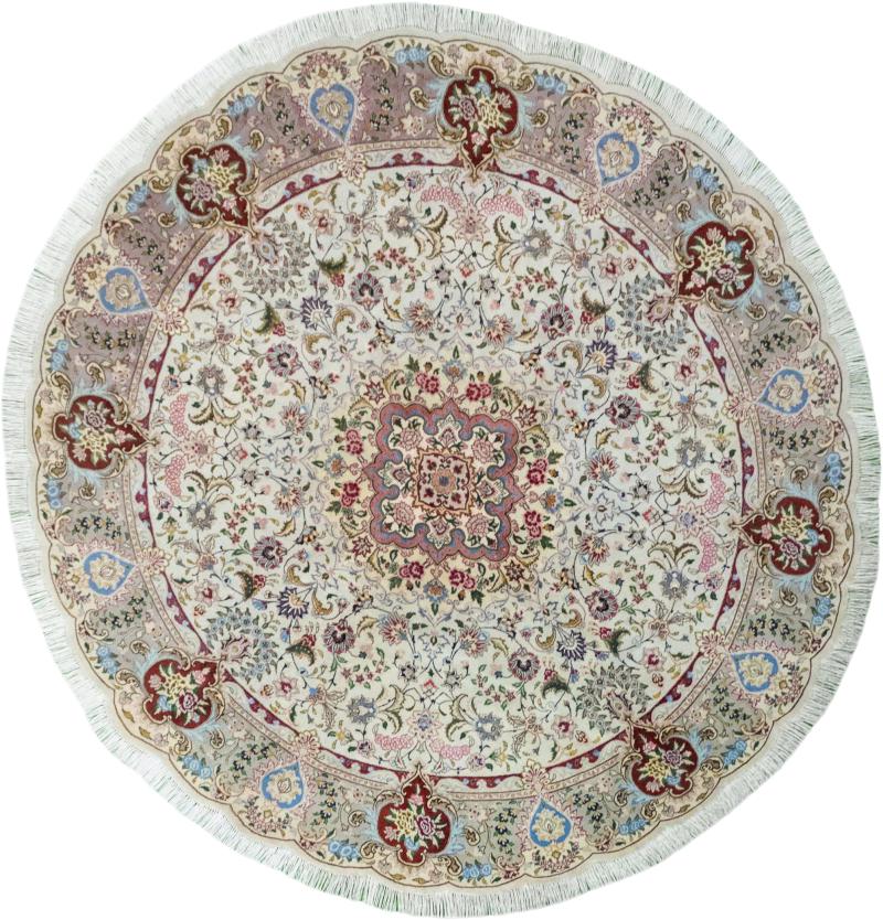 Tapete persa Tabriz 50Raj 254x244 254x244, Tapete persa Atado à mão