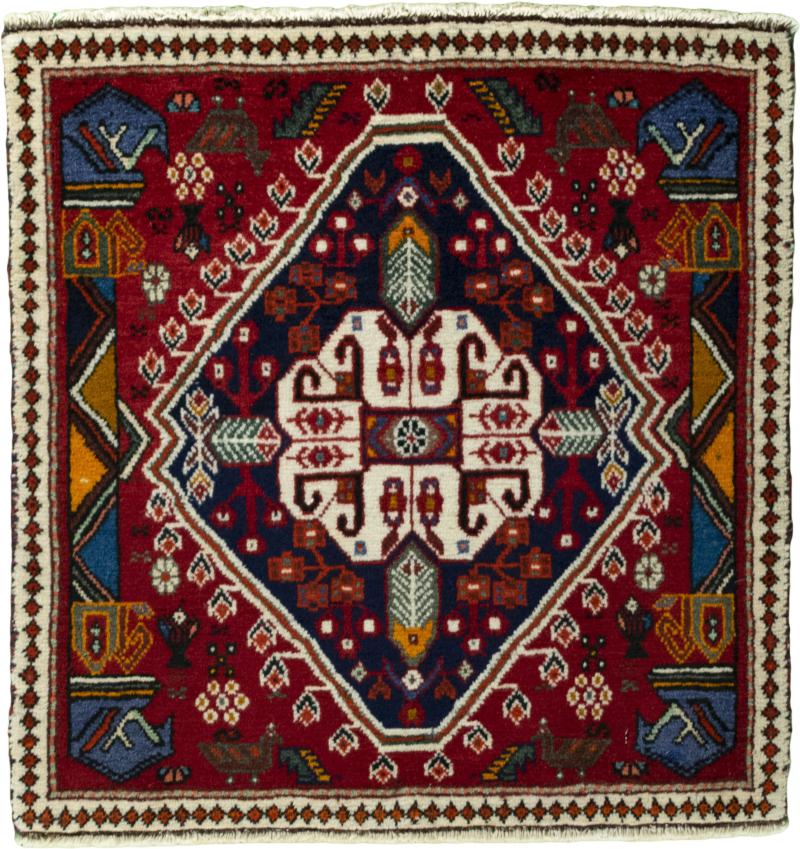Persian Rug Shiraz 65x61 65x61, Persian Rug Knotted by hand
