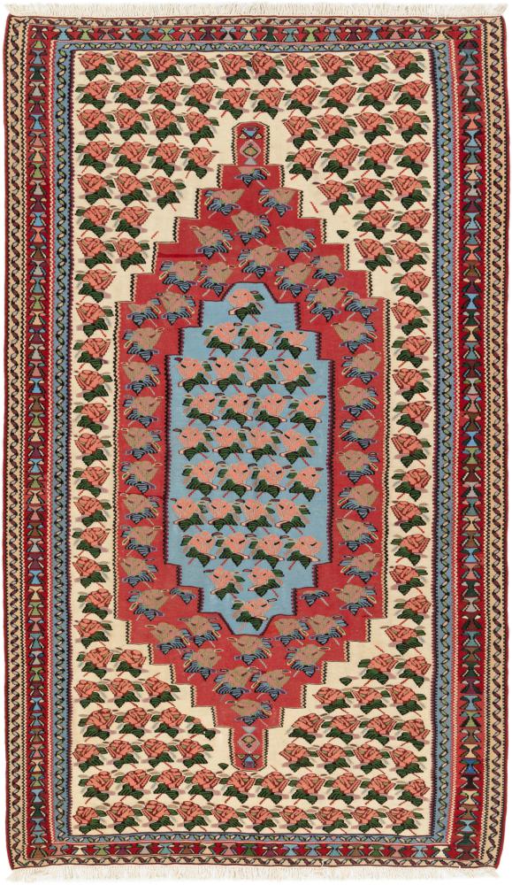 Tapete persa Kilim Fars Senneh 254x147 254x147, Tapete persa Atado à mão