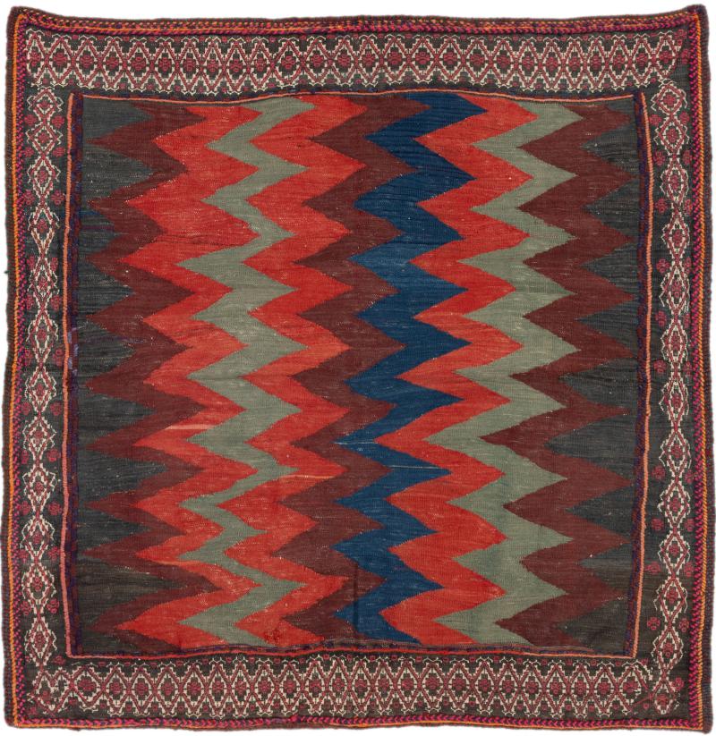 Tapete persa Kilim Fars 121x125 121x125, Tapete persa Tecido à mão