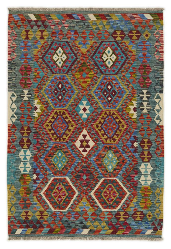 Afghansk tæppe Kelim Afghan 186x126 186x126, Persisk tæppe Håndvævet