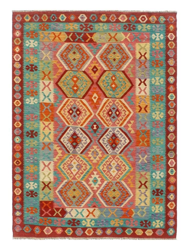 Afghan rug Kilim Afghan 8'2"x5'9" 8'2"x5'9", Persian Rug Woven by hand