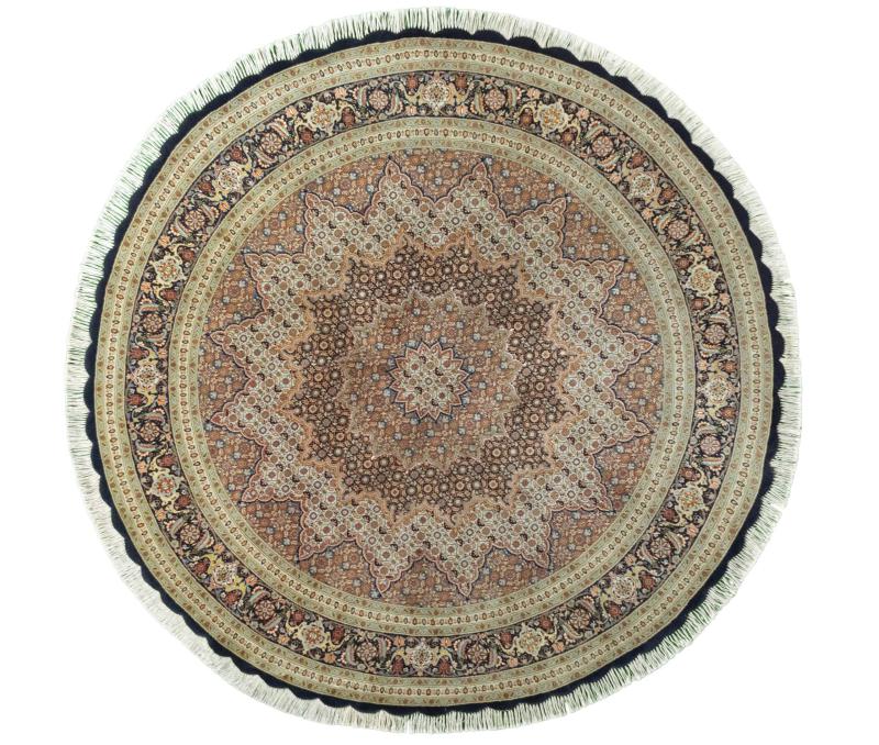 Tapete persa Tabriz 50 Raj 191x191 191x191, Tapete persa Atado à mão