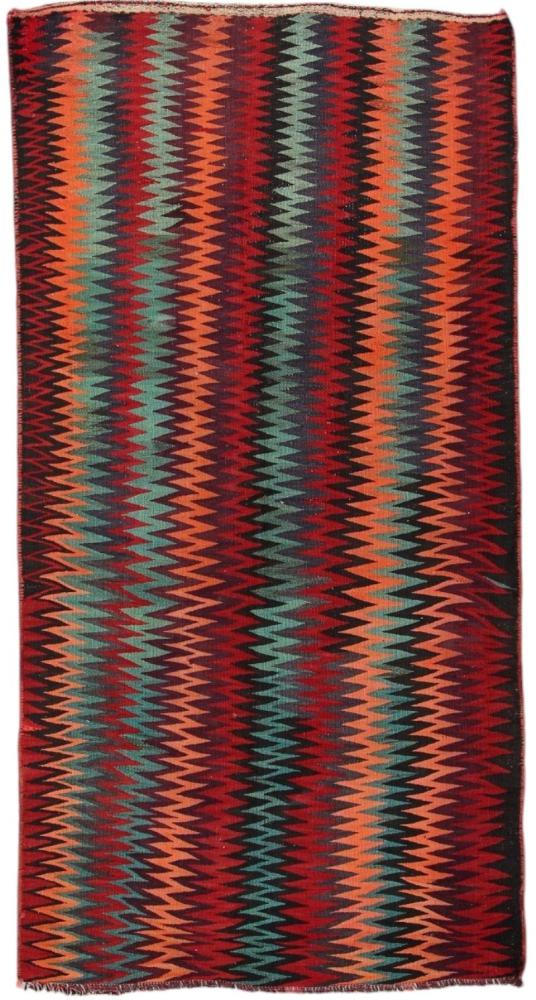 Persisk tæppe Kelim Fars Antikke 281x139 281x139, Persisk tæppe Håndvævet