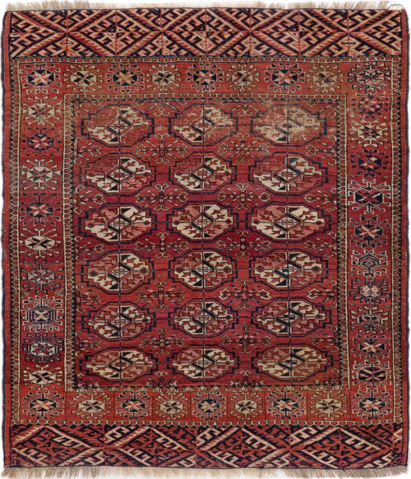 Persisk teppe Turkaman Gammel 118x102 118x102, Persisk teppe Knyttet for hånd