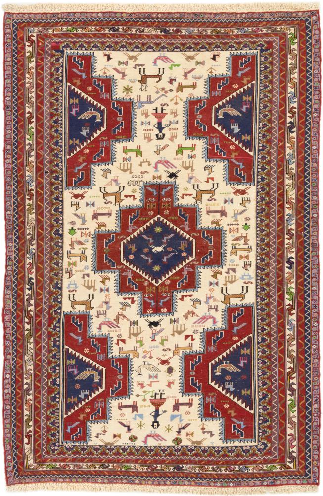 Tapete persa Kilim Fars 166x111 166x111, Tapete persa Tecido à mão