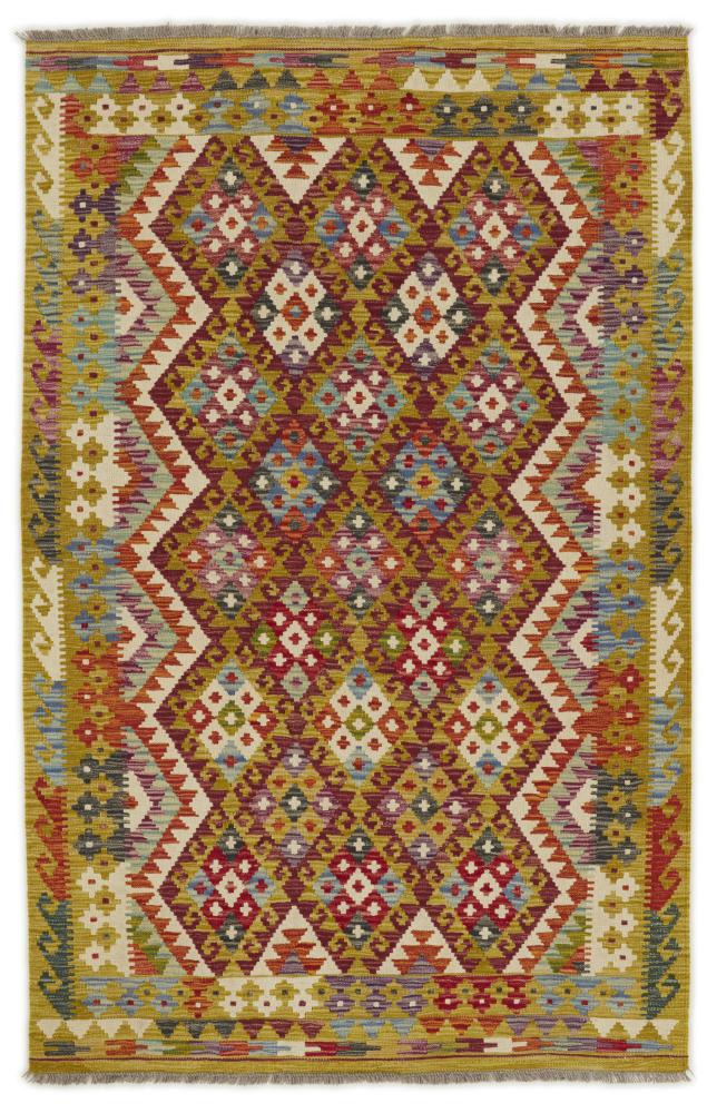 Afghansk tæppe Kelim Afghan 199x129 199x129, Persisk tæppe Håndvævet