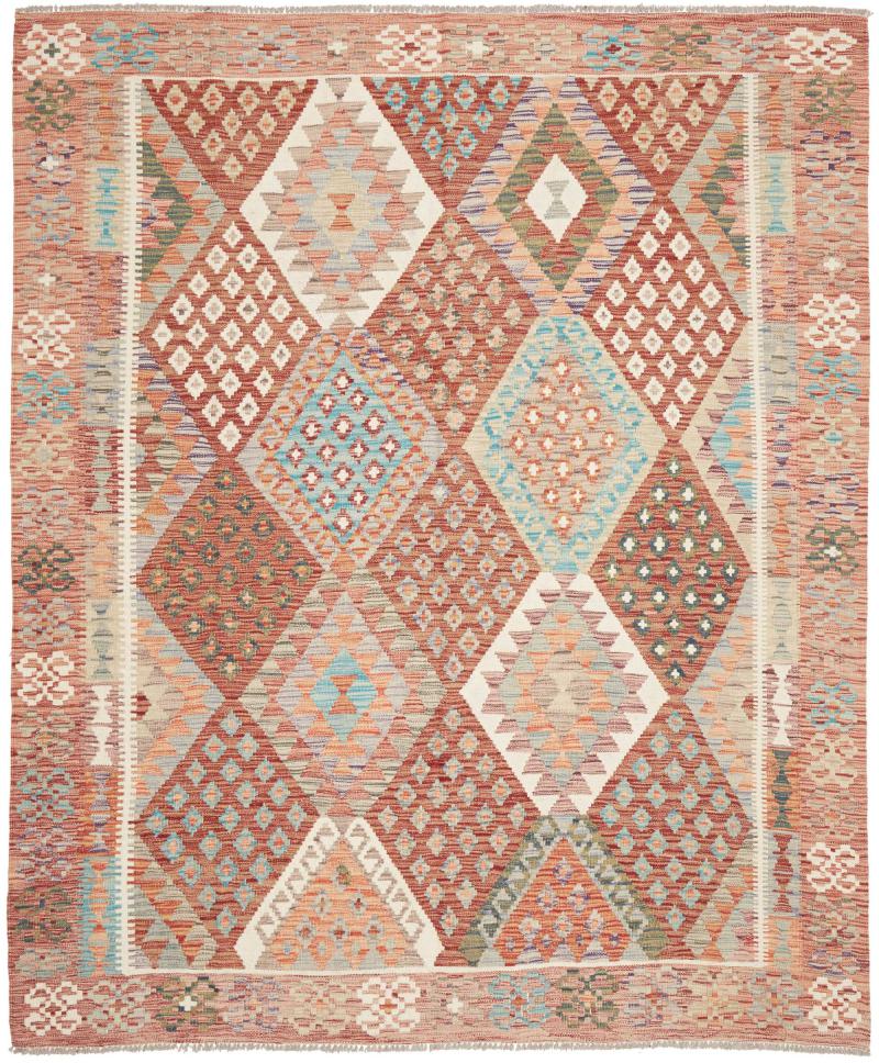 Αφγανικό χαλί Κιλίμ Afghan 245x206 245x206, Περσικό χαλί Οι κόμποι έγιναν με το χέρι